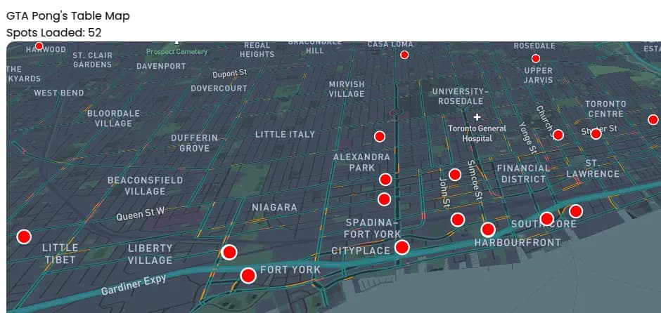 Table Tennis Venues in Toronto